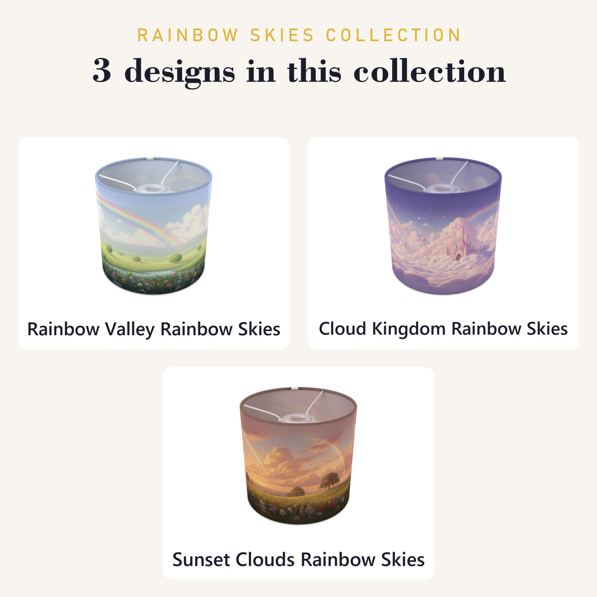 Rainbow Skies wraparound lampshade - Rainbow Valley - photo 9