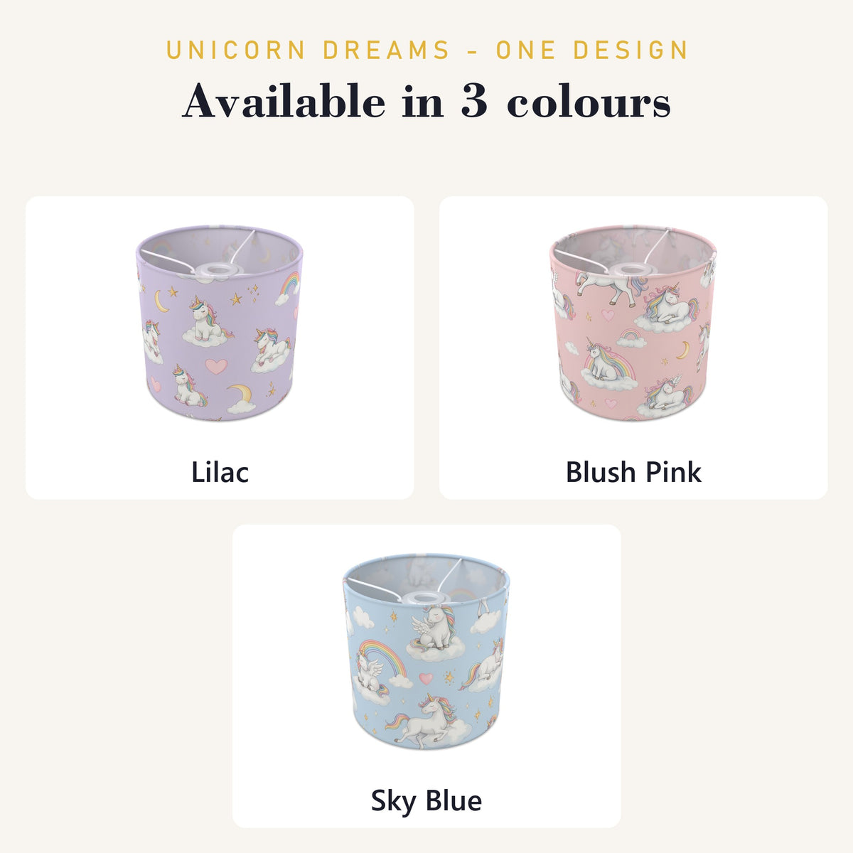 Blush Unicorn Dreams lampshade - 20cm x 18.5cm Ceiling - photo 8