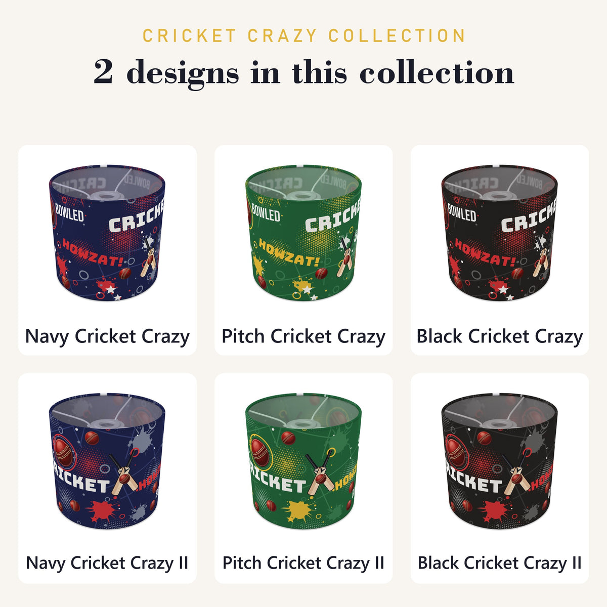 Pitch Cricket Crazy II lampshade - 20cm x 18.5cm Ceiling - photo 8