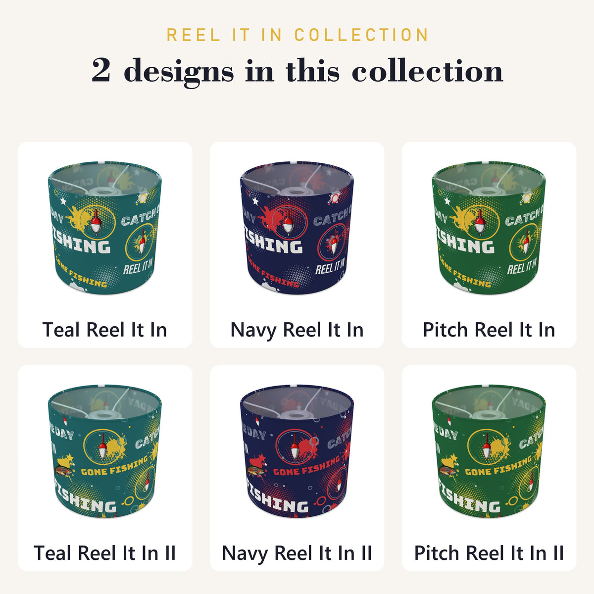 Navy Reel It In lampshade - 20cm x 18.5cm Ceiling - photo 8