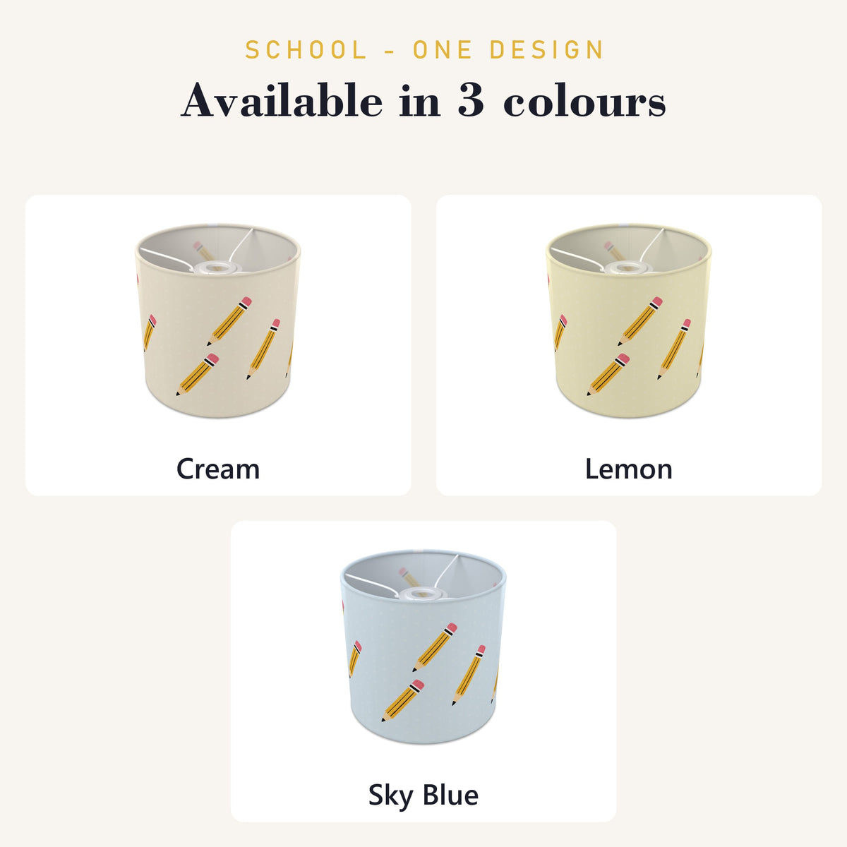 Cream School lampshade - 20cm x 18.5cm Ceiling - photo 8