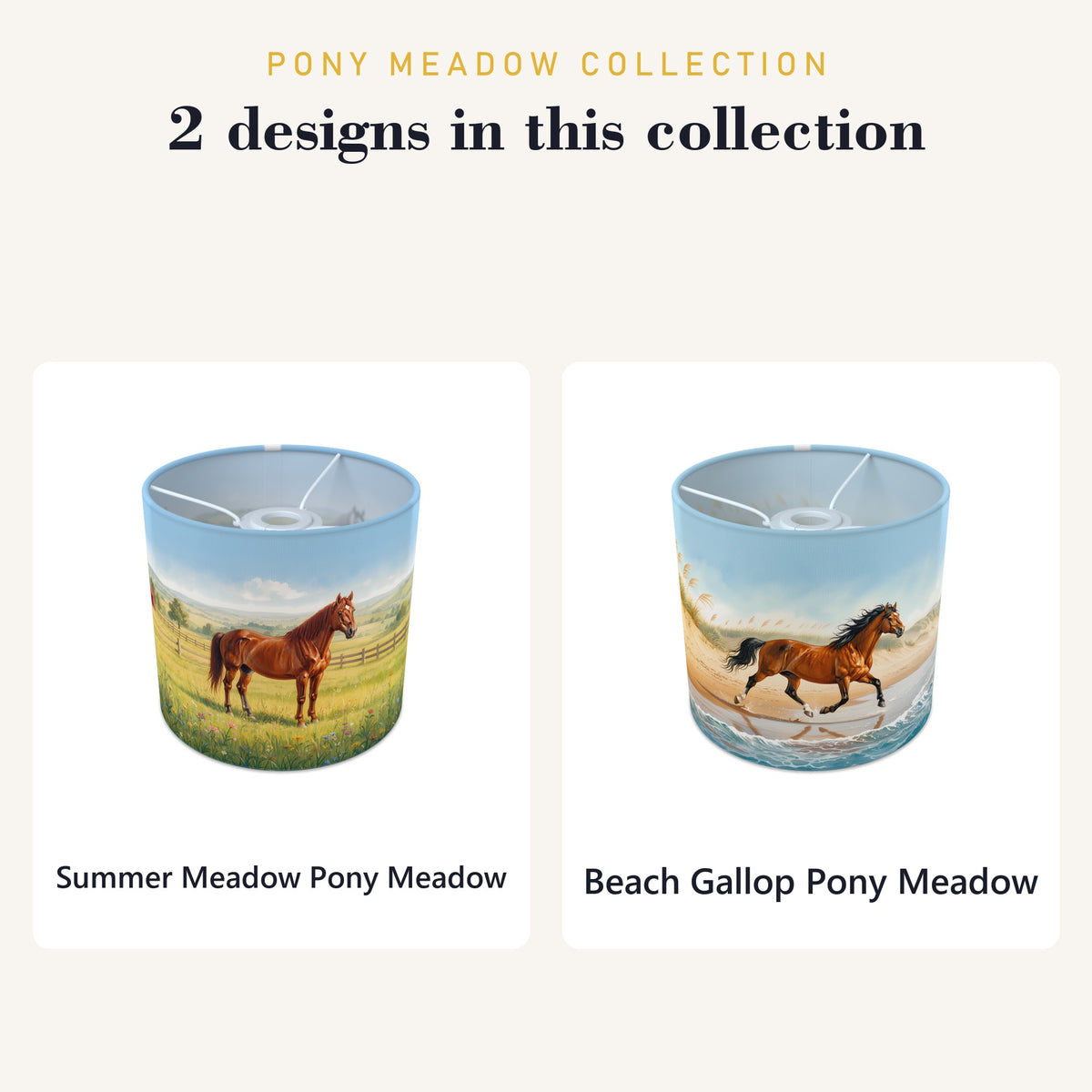 Pony Meadow wraparound lampshade - Summer Meadow - photo 9