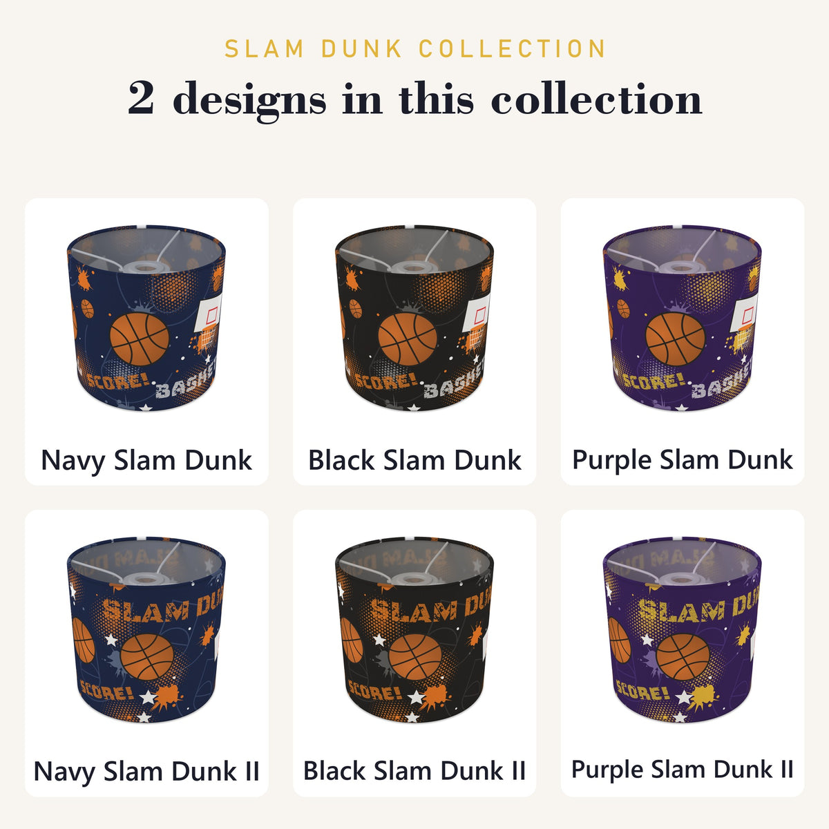 Purple Slam Dunk lampshade - 20cm x 18.5cm Ceiling - photo 8
