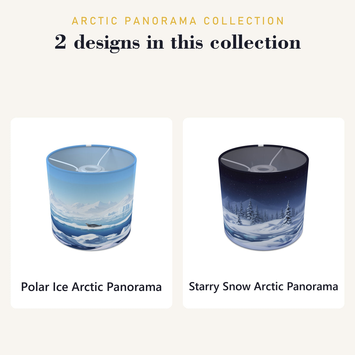 Arctic Panorama wraparound lampshade - Polar Ice - photo 9