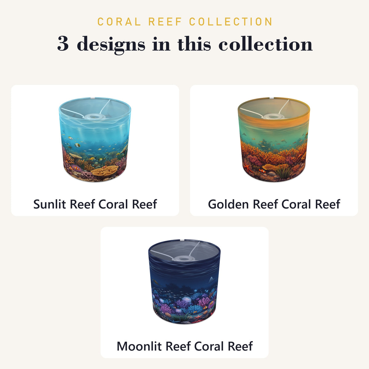 Coral Reef wraparound lampshade - Sunlit Reef - photo 9