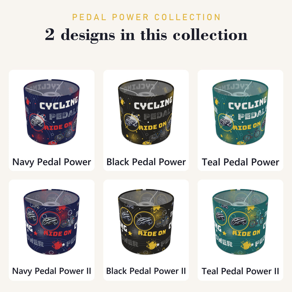 Navy Pedal Power lampshade - 20cm x 18.5cm Ceiling - photo 8