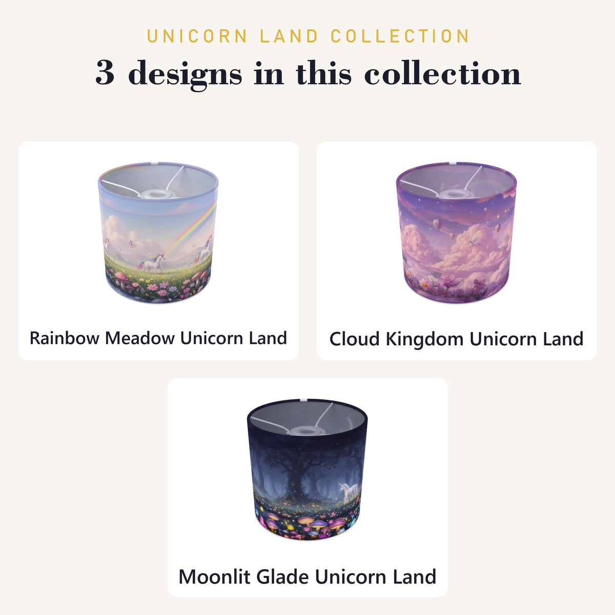 Unicorn Land wraparound lampshade - Rainbow Meadow - photo 9