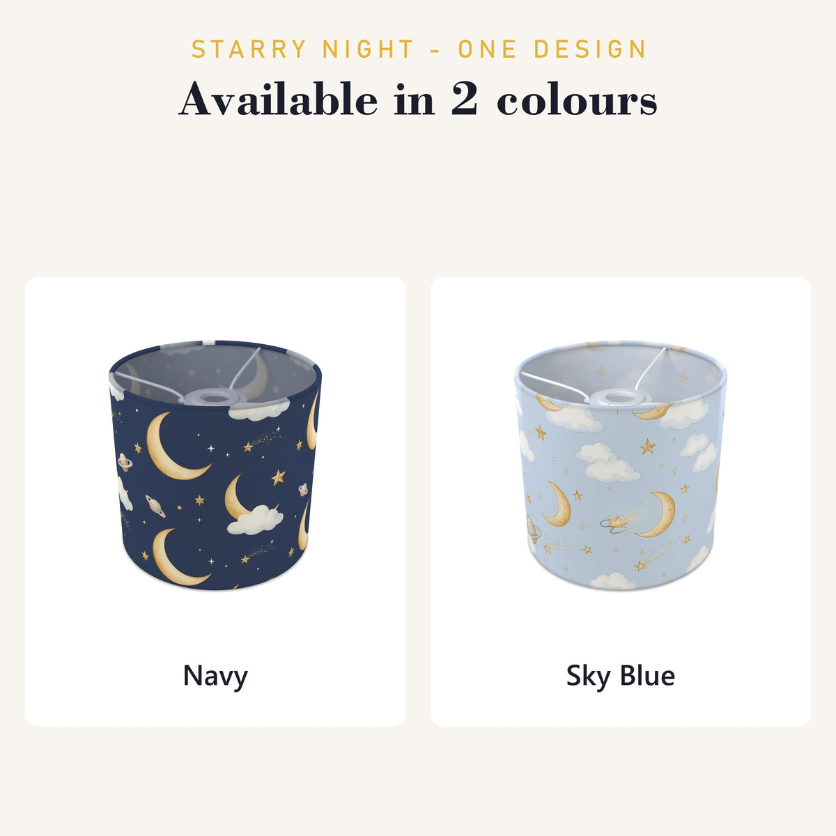 Navy Starry Night lampshade - 20cm x 18.5cm Ceiling - photo 8