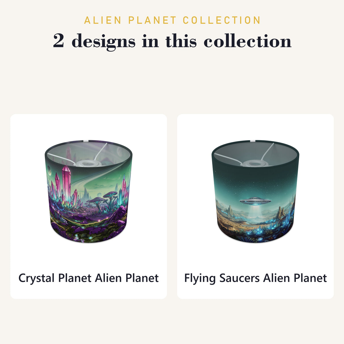 Alien Planet wraparound lampshade - Crystal Planet - photo 9