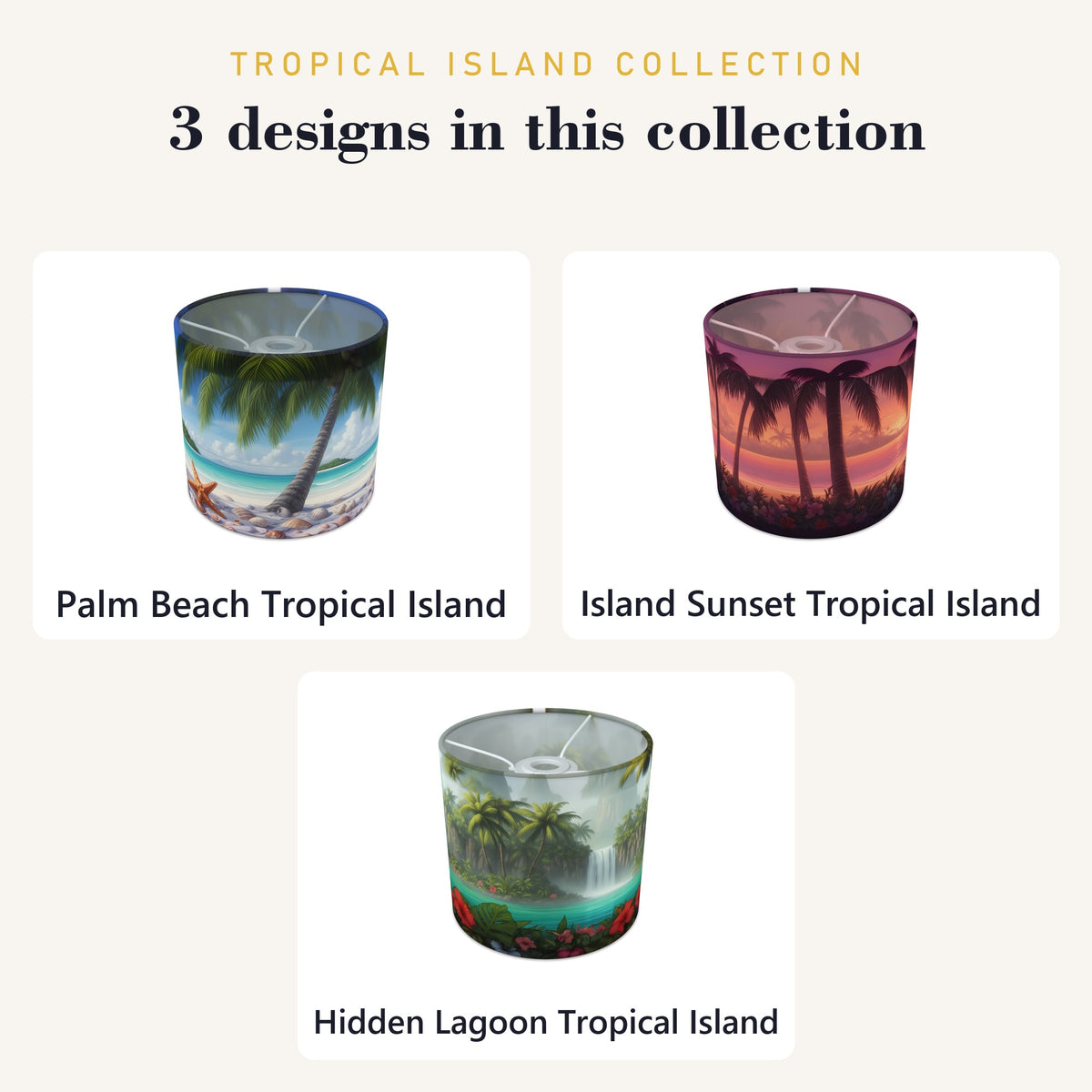 Tropical Island wraparound lampshade - Palm Beach - photo 9