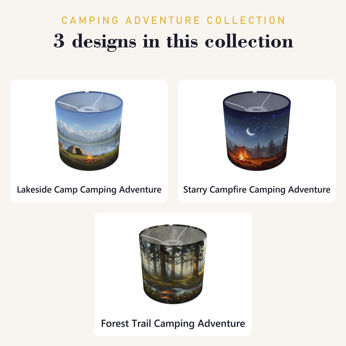 Camping Adventure wraparound lampshade - Lakeside Camp - photo 9