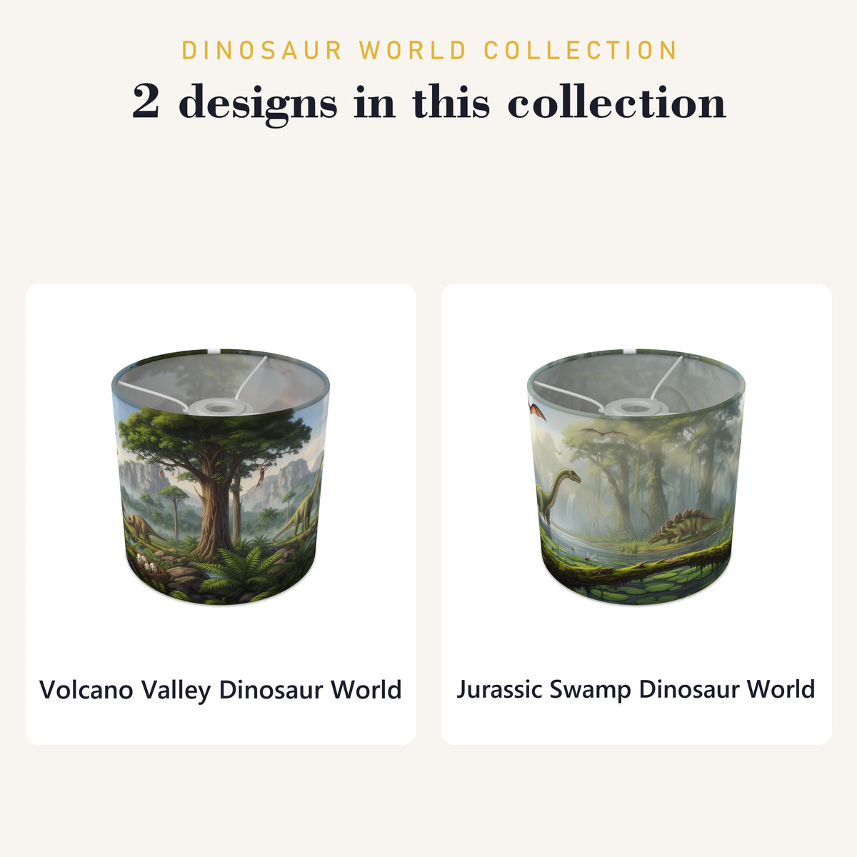 Dinosaur World wraparound lampshade - Volcano Valley - photo 9