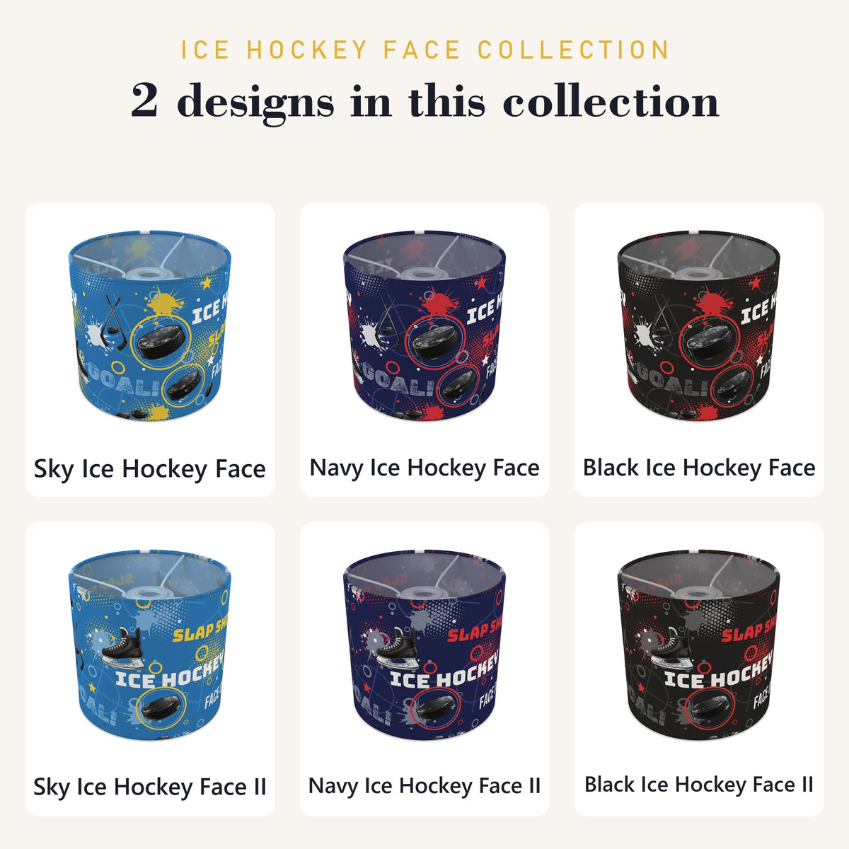Sky Ice Hockey Face II lampshade - 20cm x 18.5cm Ceiling - photo 8