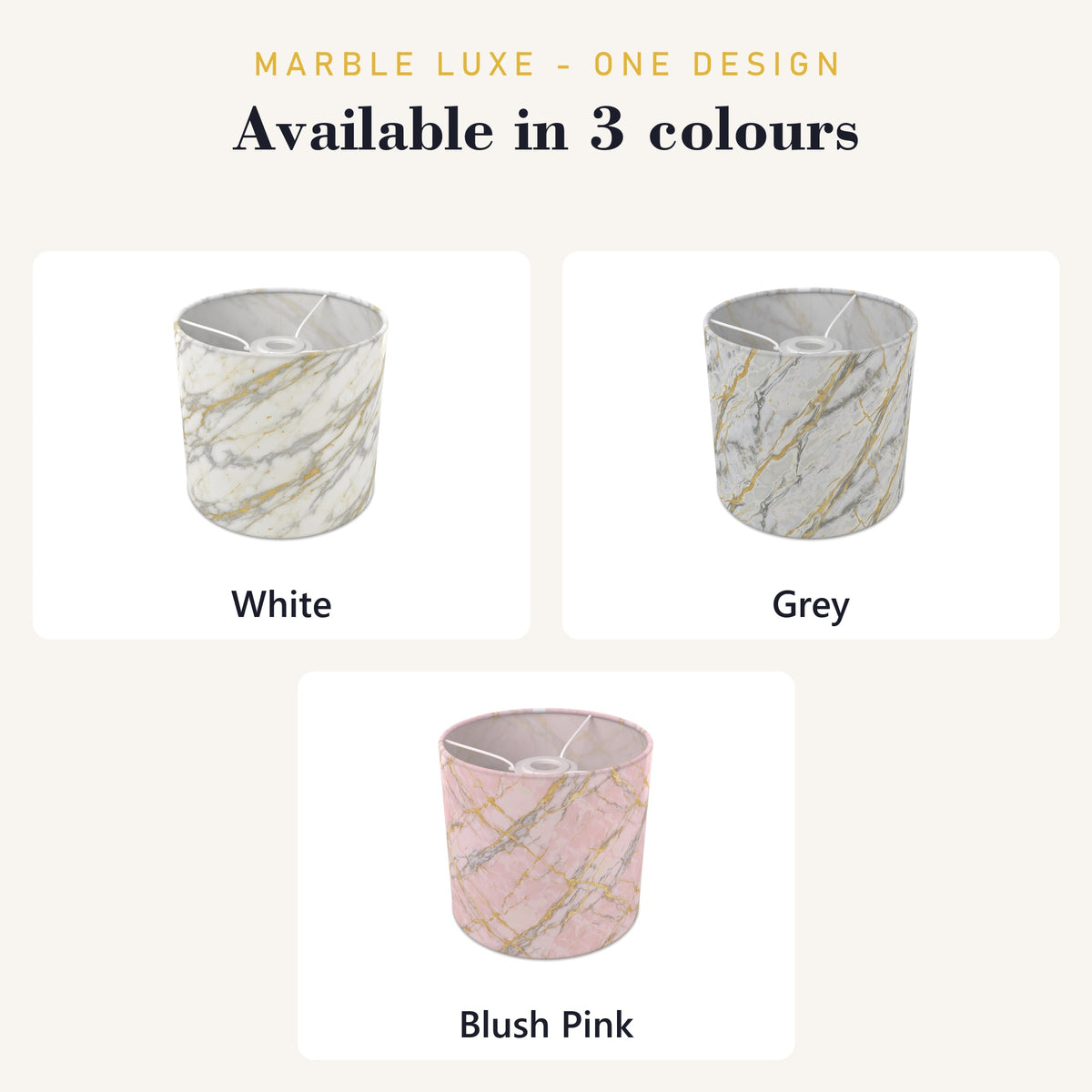 White Marble Luxe lampshade - 20cm x 18.5cm Ceiling - photo 8