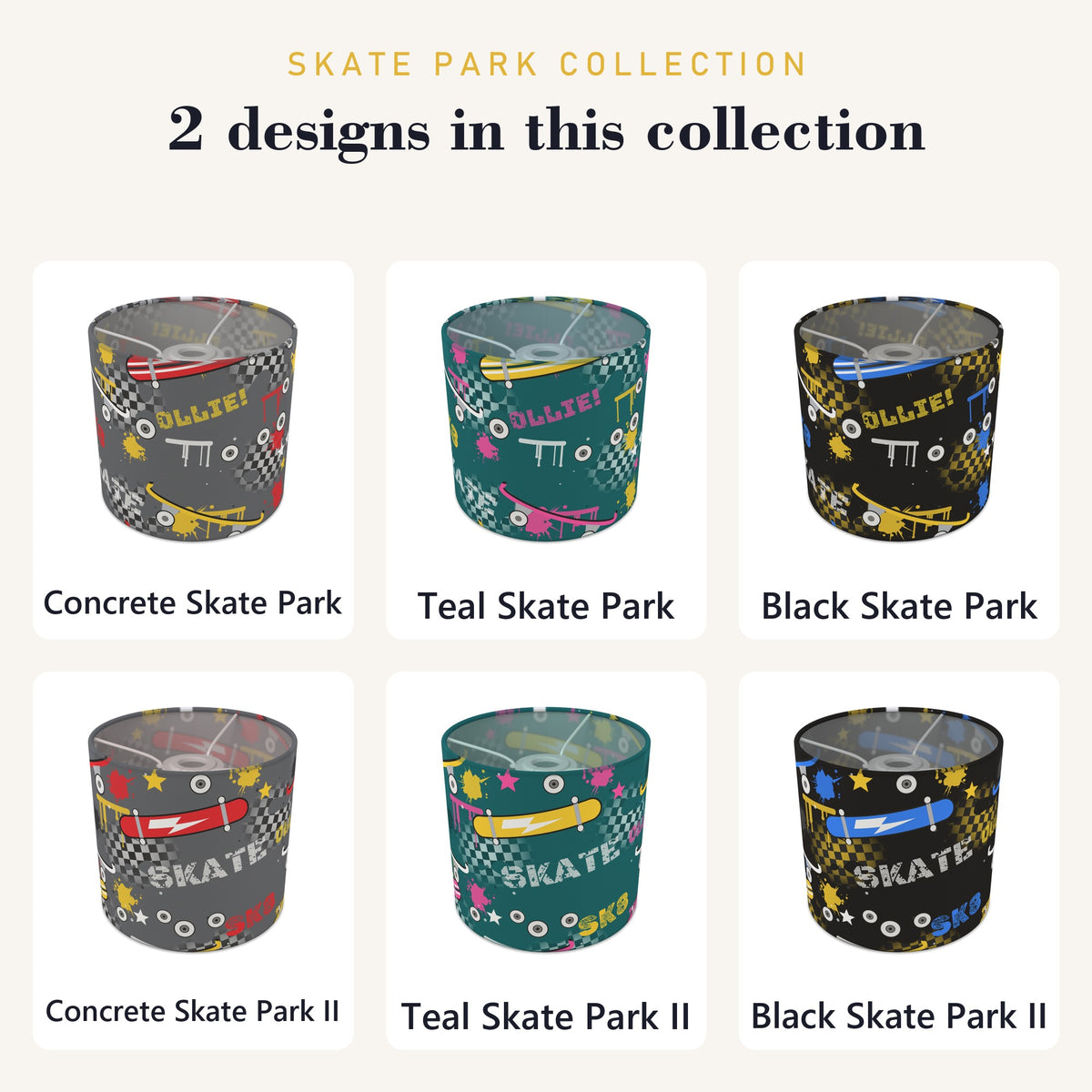 Concrete Skate Park II lampshade - 20cm x 18.5cm Ceiling - photo 8