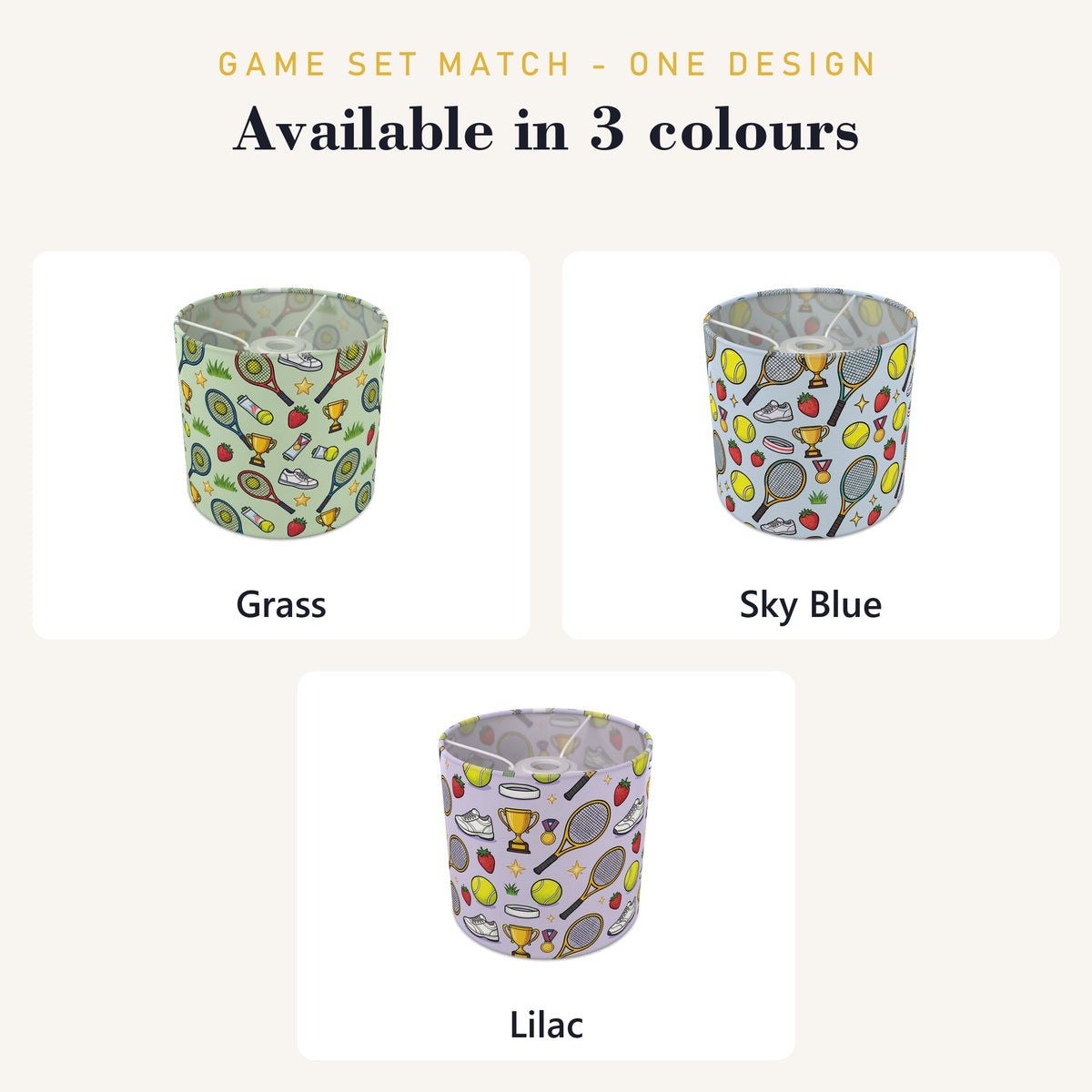 Sky Game Set Match lampshade - 20cm x 18.5cm Ceiling - photo 8