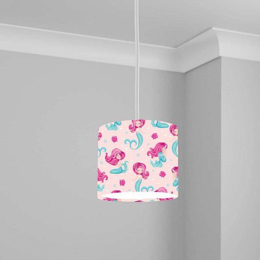 Pink Mermaid Fantasy Ceiling Lampshade Lightshade for Nursery - 20cm x 18.5cm