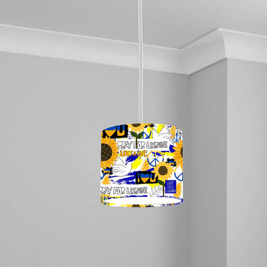 Sunflower & Peace eastern european theme Support Ceiling Lampshade Lightshade for Room - 20cm x 18.5cm