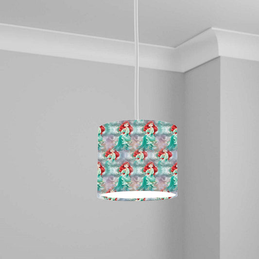 Little Mermaid Aqua Theme Ceiling Lampshade Lightshade for Nursery - 20cm x 18.5cm