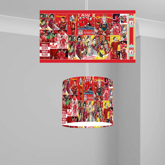 Red Cartoon Football Fan Ceiling Lampshade Lightshade for Room - 20cm x 18.5cm
