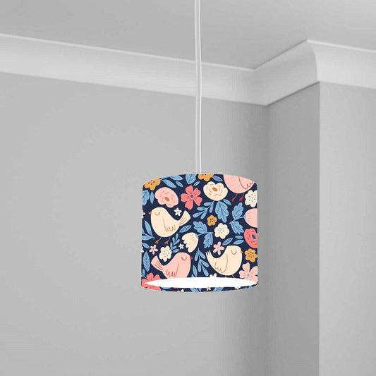 Floral Sleeping Birds Ceiling Lampshade Lightshade for Room - 20cm x 18.5cm