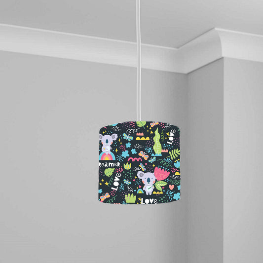 Colorful Koala Jungle Pattern Ceiling Lampshade Lightshade for Nursery - 20cm x 18.5cm