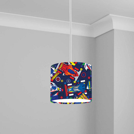 Kids Bedroom Racecar lampshade Boys F1 Light Shade Lightshade 20CM X 18.5CM