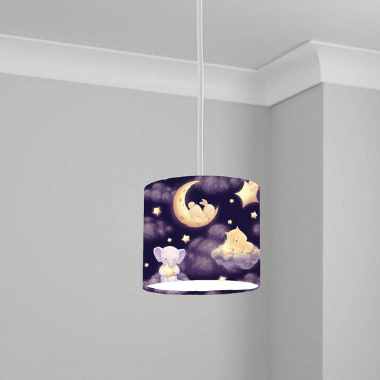 Dreamy Night Sky Animal Ceiling Lampshade Lightshade for Nursery - 20cm x 18.5cm
