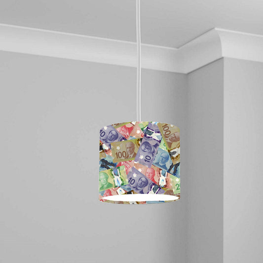 Colorful Canadian Dollar Pattern Ceiling Lampshade Lightshade for Nursery - 20cm x 18.5cm