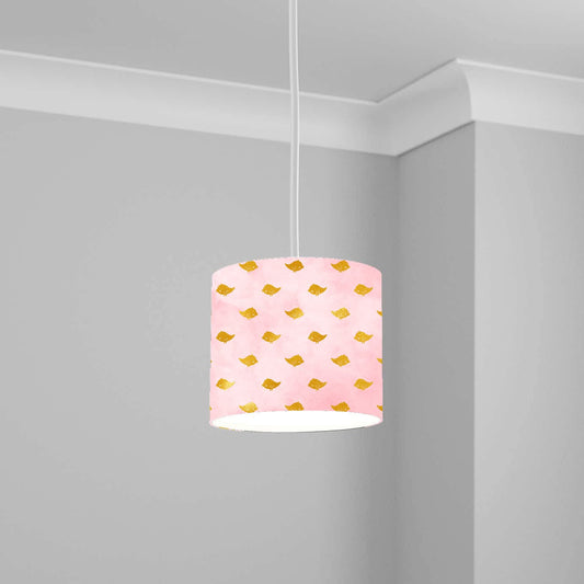 Pink Gold Diamond Pattern Ceiling Lampshade Lightshade for Room - 20cm x 18.5cm