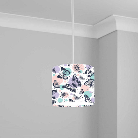 Colorful Butterfly Pattern Ceiling Lampshade Lightshade for Nursery 1-20cm x 18.5cm
