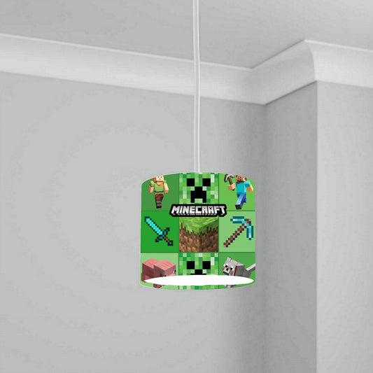 Pixels Mining Game lampshade Pattern Creeper face Light Shade Lightshade 20CM X 18.5CM (Copy)